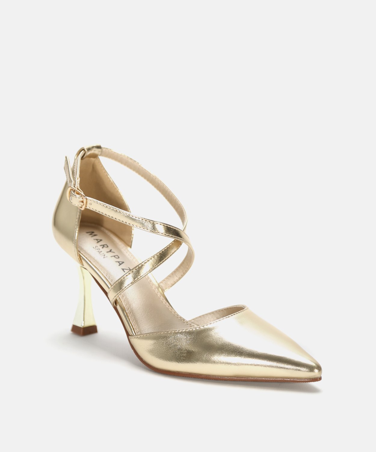 Sapato salto tiras cruzadas image number null